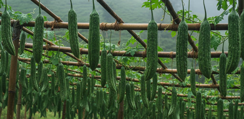 Growing Organic Bitter Gourd in the Sri Lankan Highlands
