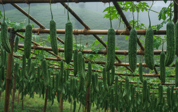 Growing Organic Bitter Gourd in the Sri Lankan Highlands