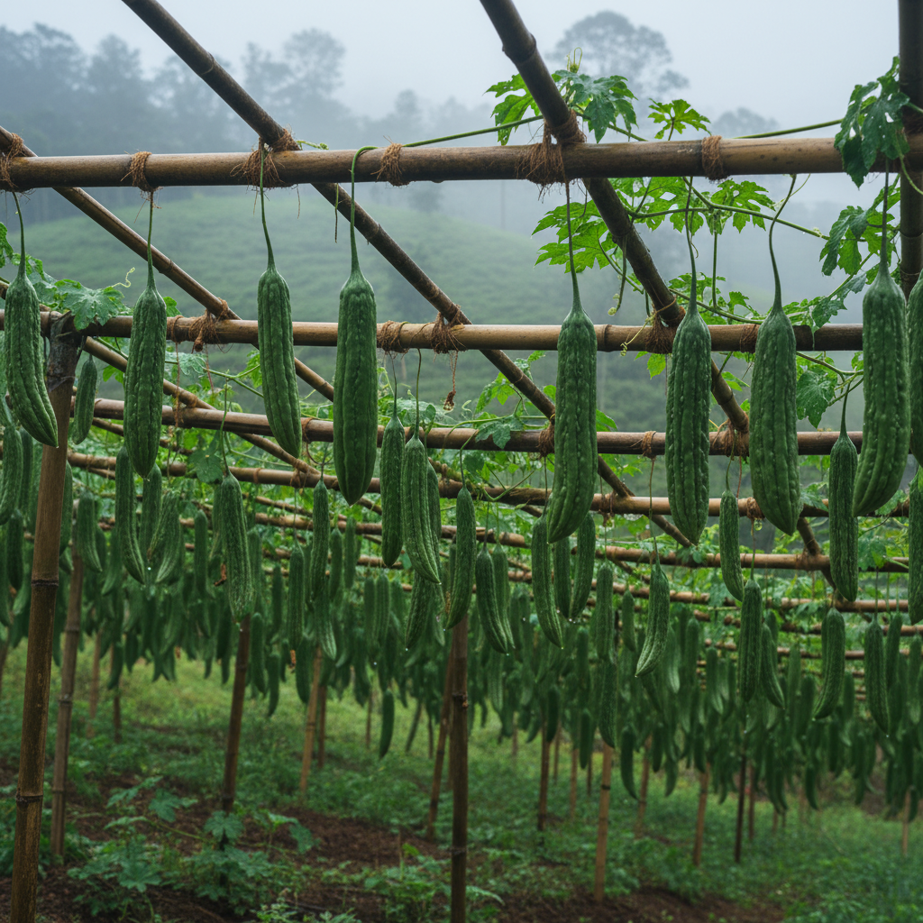 Growing Organic Bitter Gourd in the Sri Lankan Highlands