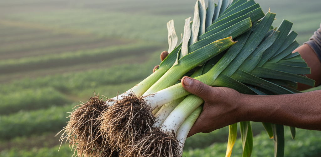 How Highland Farmers Grow Organic Leeks in Nuwara Eliya