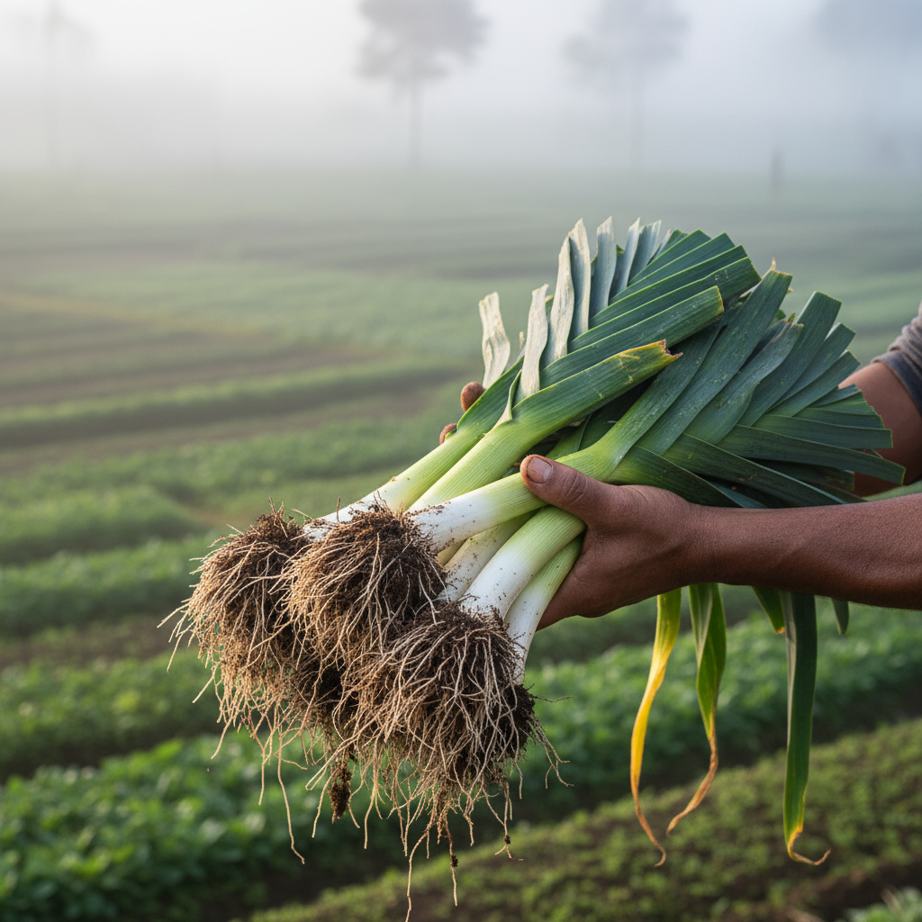 How Highland Farmers Grow Organic Leeks in Nuwara Eliya