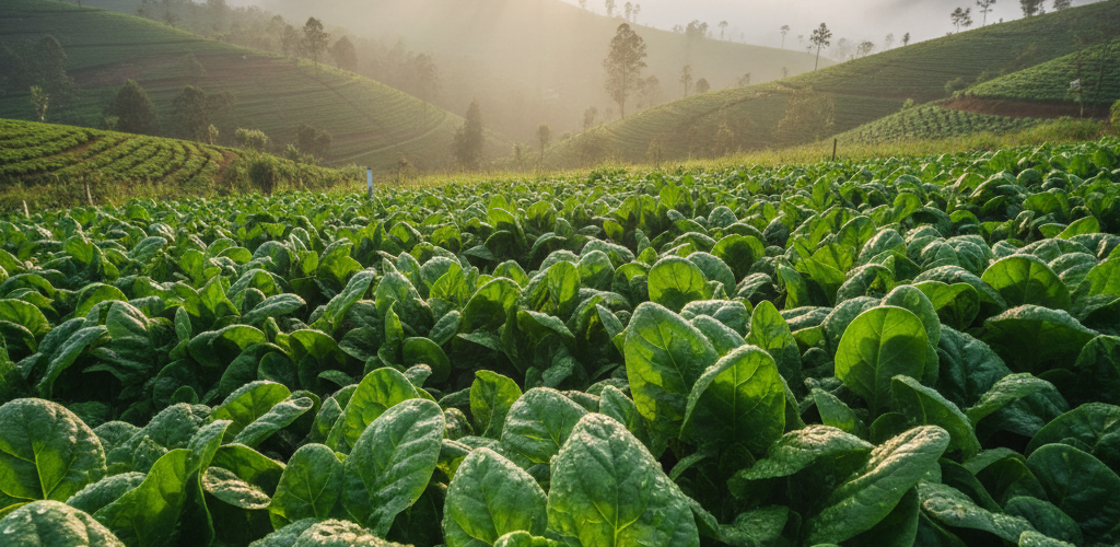 How Sri Lankan Highland Farmers Grow Organic Spinach