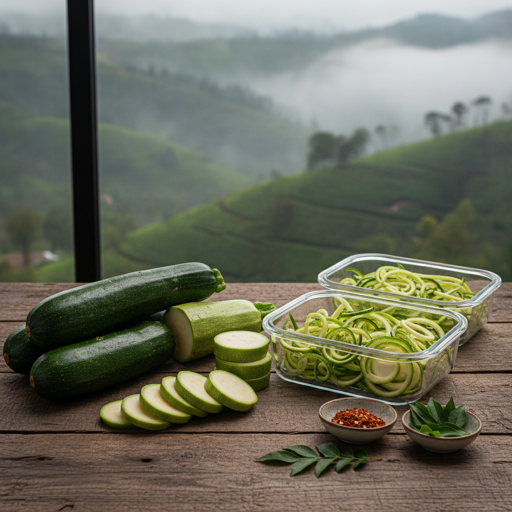 Meal Prep Ideas with Fresh Zucchini from Nuwara Eliya